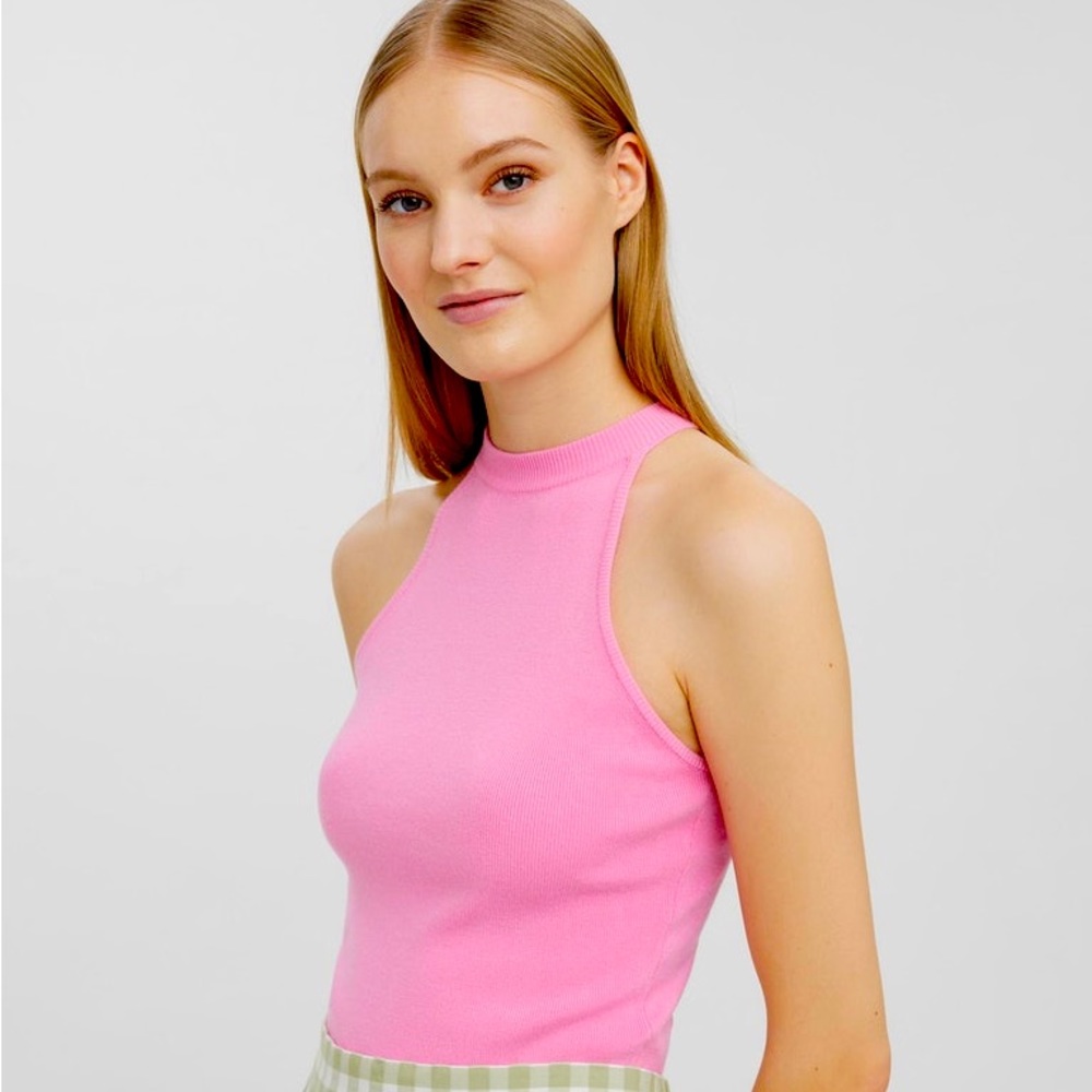 Vero Moda  knitted halter neck tank prism pink M